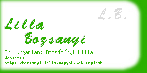 lilla bozsanyi business card